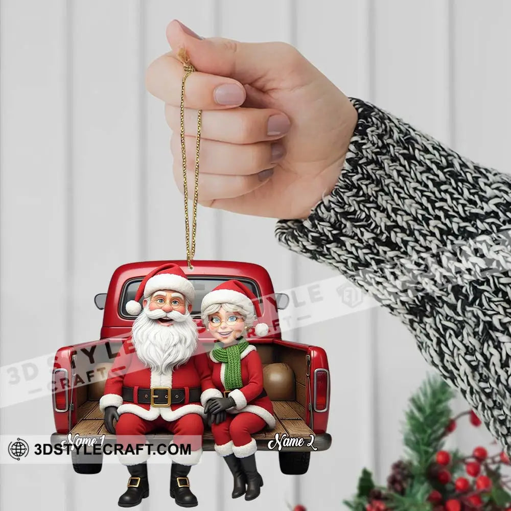 Santa Couple Home Decor Christmas Ornament Personalized Ornament Ornament