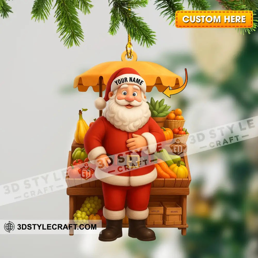 Santa Home Decor Christmas Ornament Personalized Ornament 3.54’’ / 1 Ornament Ornament