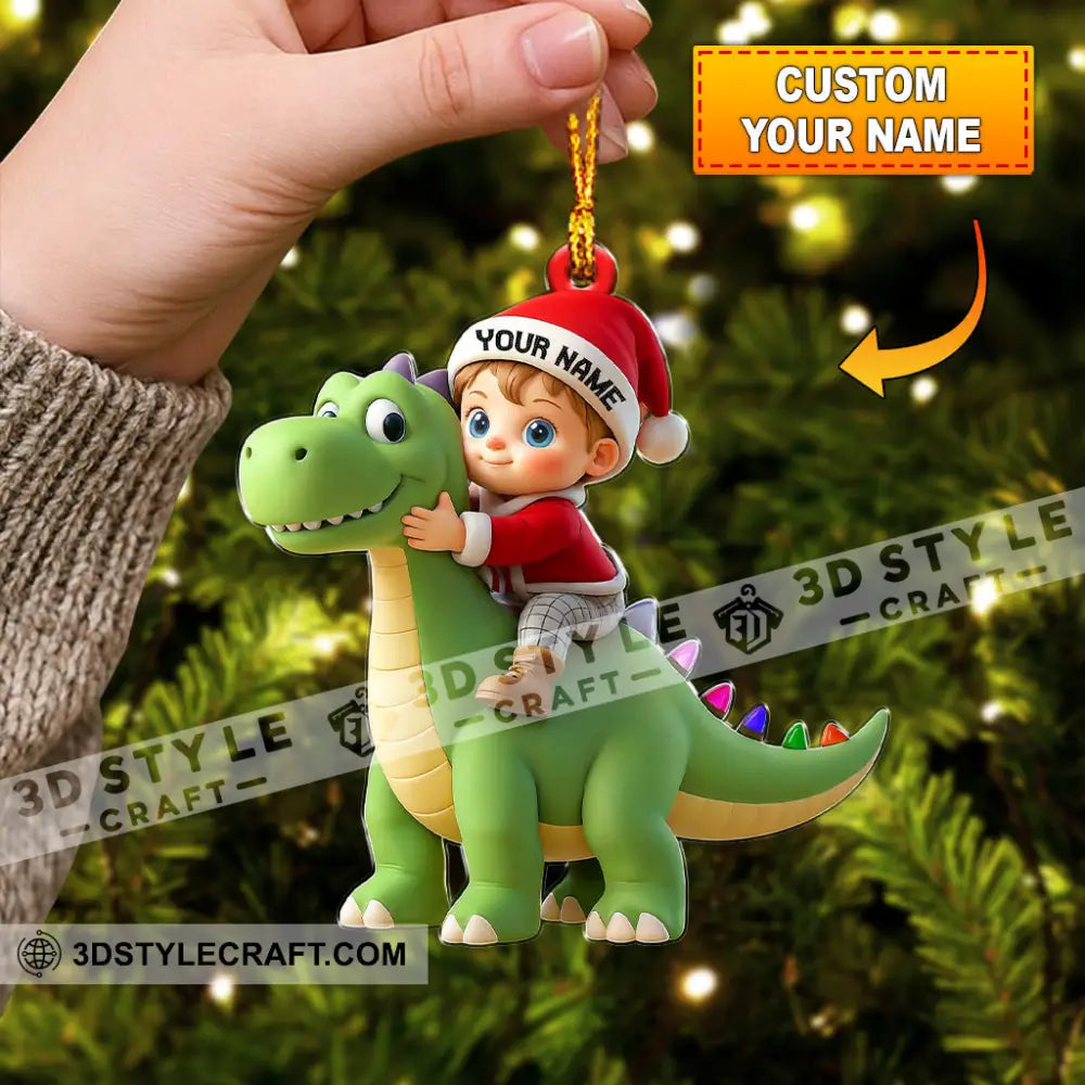 Santa Kid Coming Home Decor Christmas Ornament Personalized Ornament 3.54’’ / 1 Ornament Ornament