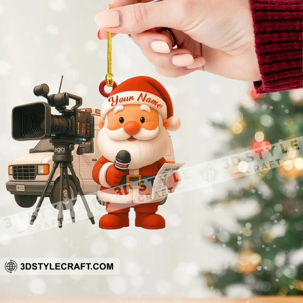Santa Photographer Home Decor Christmas Ornament Personalized Ornament Ornament
