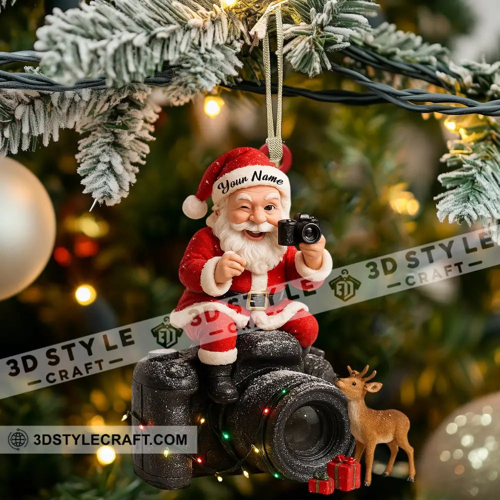 Santa Photographer Home Decor Christmas Ornament Personalized Ornament Ornament