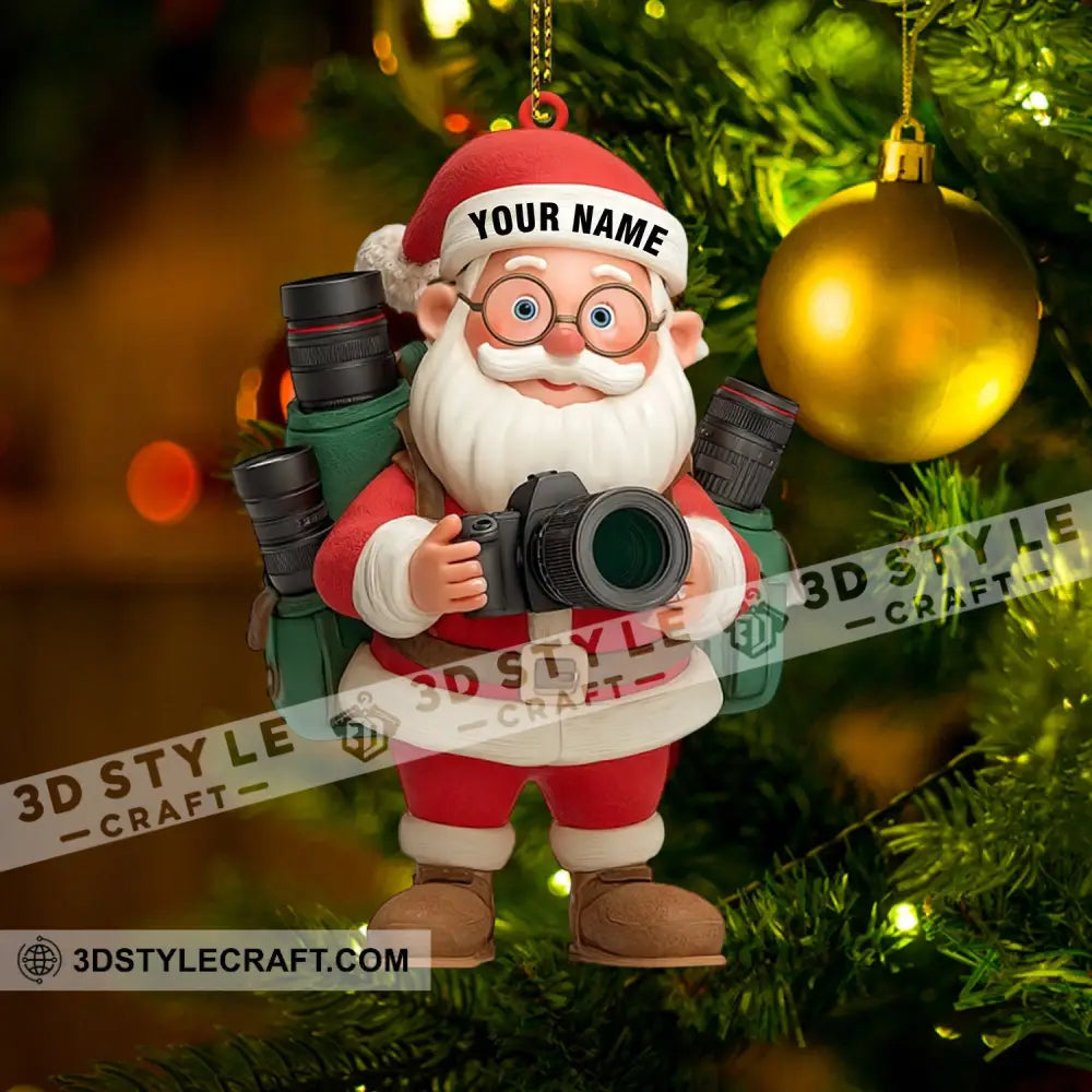 Santa Photography Home Decor Christmas Ornament Personalized Ornament Ornament