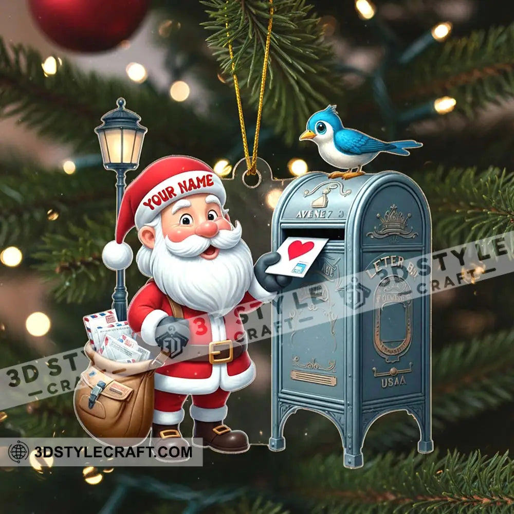 Santa Postman Christmas Home Decor Christmas Ornament Personalized Ornament Ornament