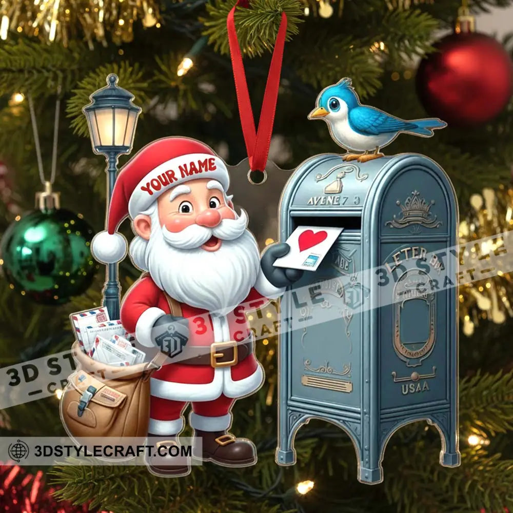 Santa Postman Christmas Home Decor Christmas Ornament Personalized Ornament Ornament