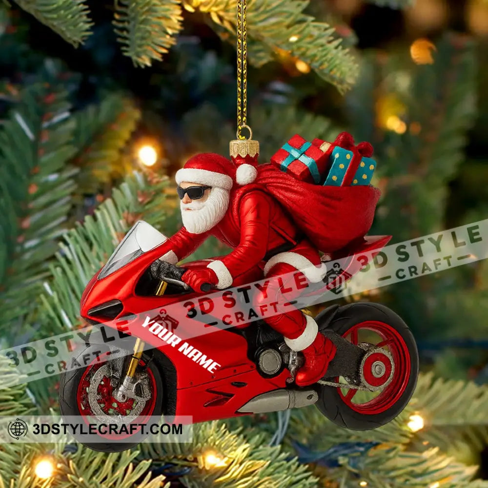 Santa Rider Home Decor Christmas Ornament Personalized Ornament Ornament