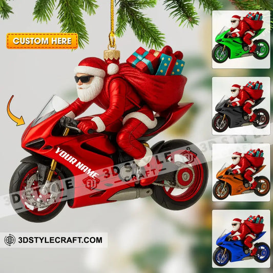 Santa Rider Home Decor Christmas Ornament Personalized Ornament 3.54’’ / 1 Ornament Ornament