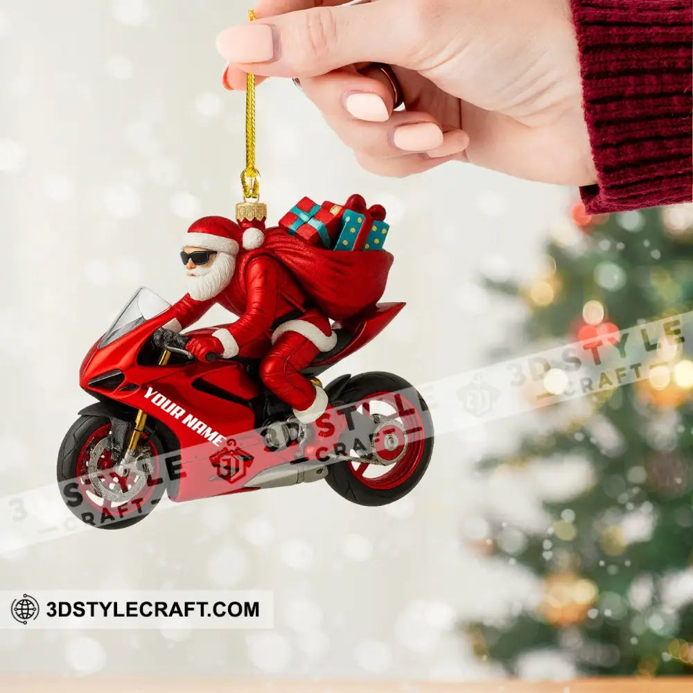 Santa Rider Home Decor Christmas Ornament Personalized Ornament Ornament
