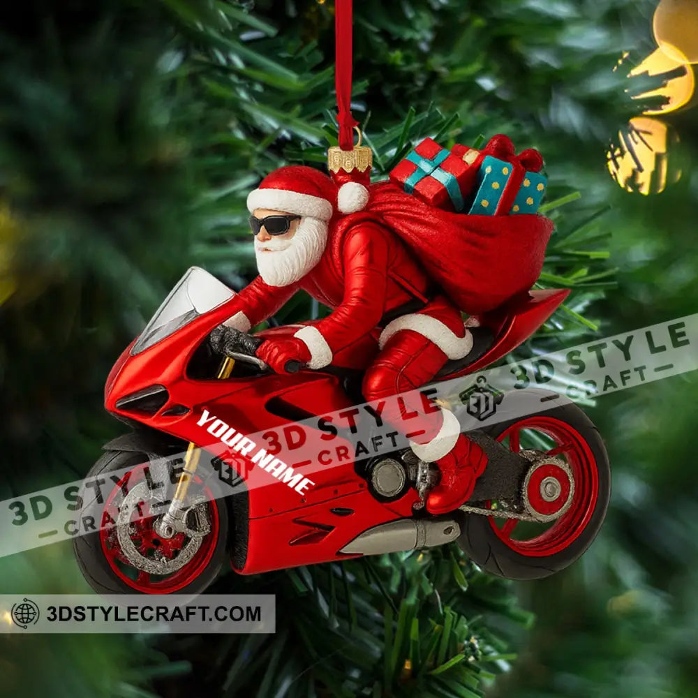 Santa Rider Home Decor Christmas Ornament Personalized Ornament Ornament