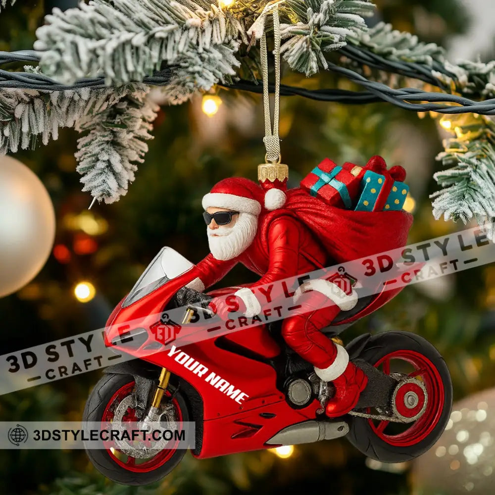 Santa Rider Home Decor Christmas Ornament Personalized Ornament Ornament