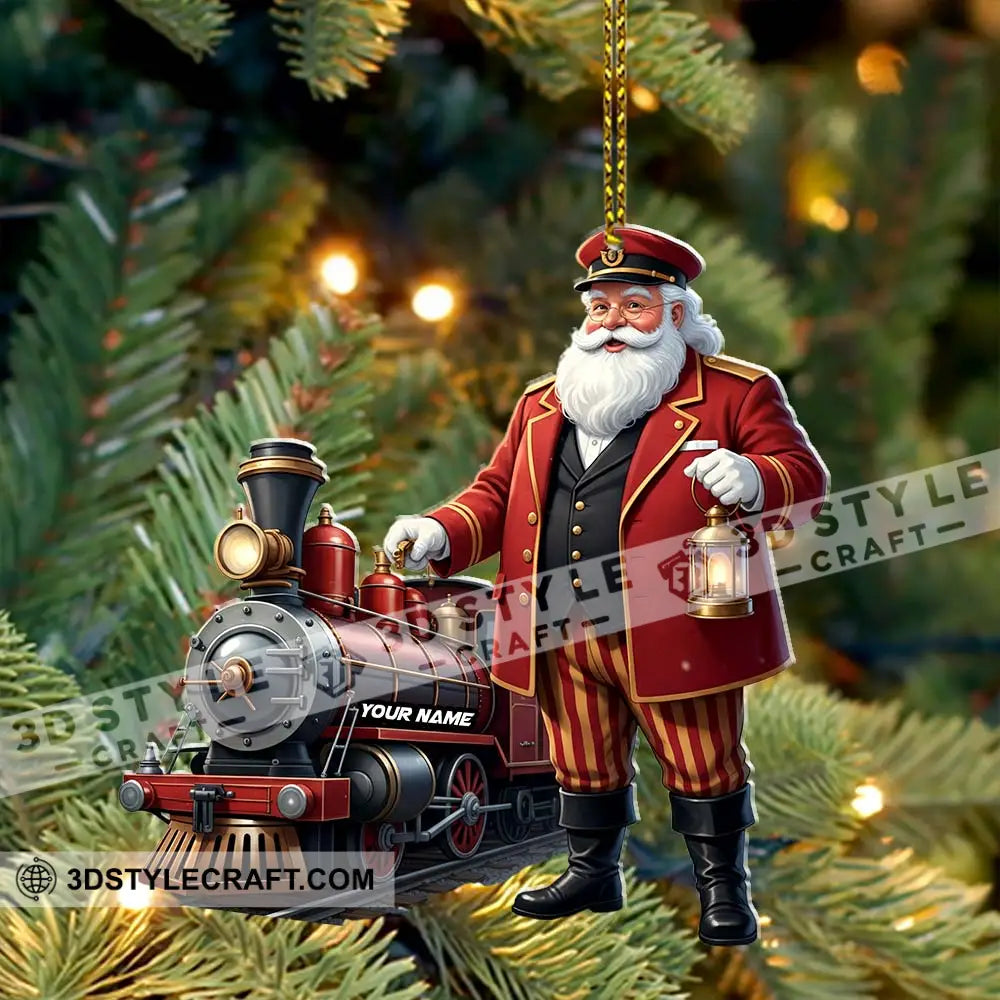 Santa Train Home Decor Christmas Ornament Personalized Ornament Ornament