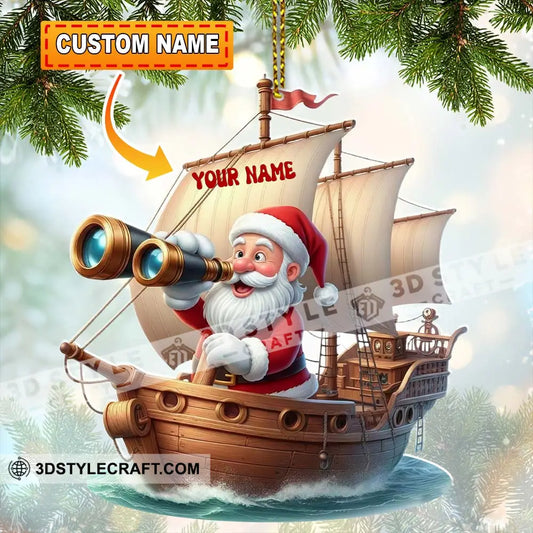 Santa Treasure Hunt Home Decor Christmas Ornament Personalized Ornament 3.54’’ / 1 Ornament Ornament