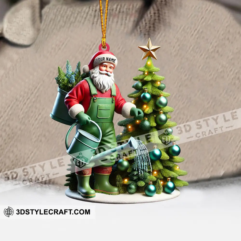 Santa Tree Care Home Decor Christmas Ornament Personalized