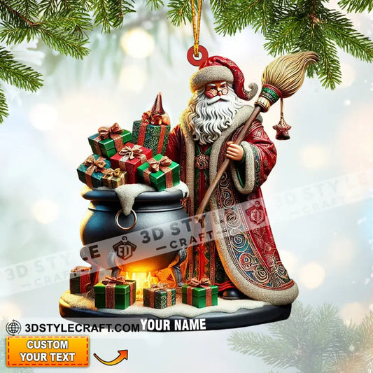 Santa Witch Home Decor Christmas Ornament Personalized 3.54’’ / 1