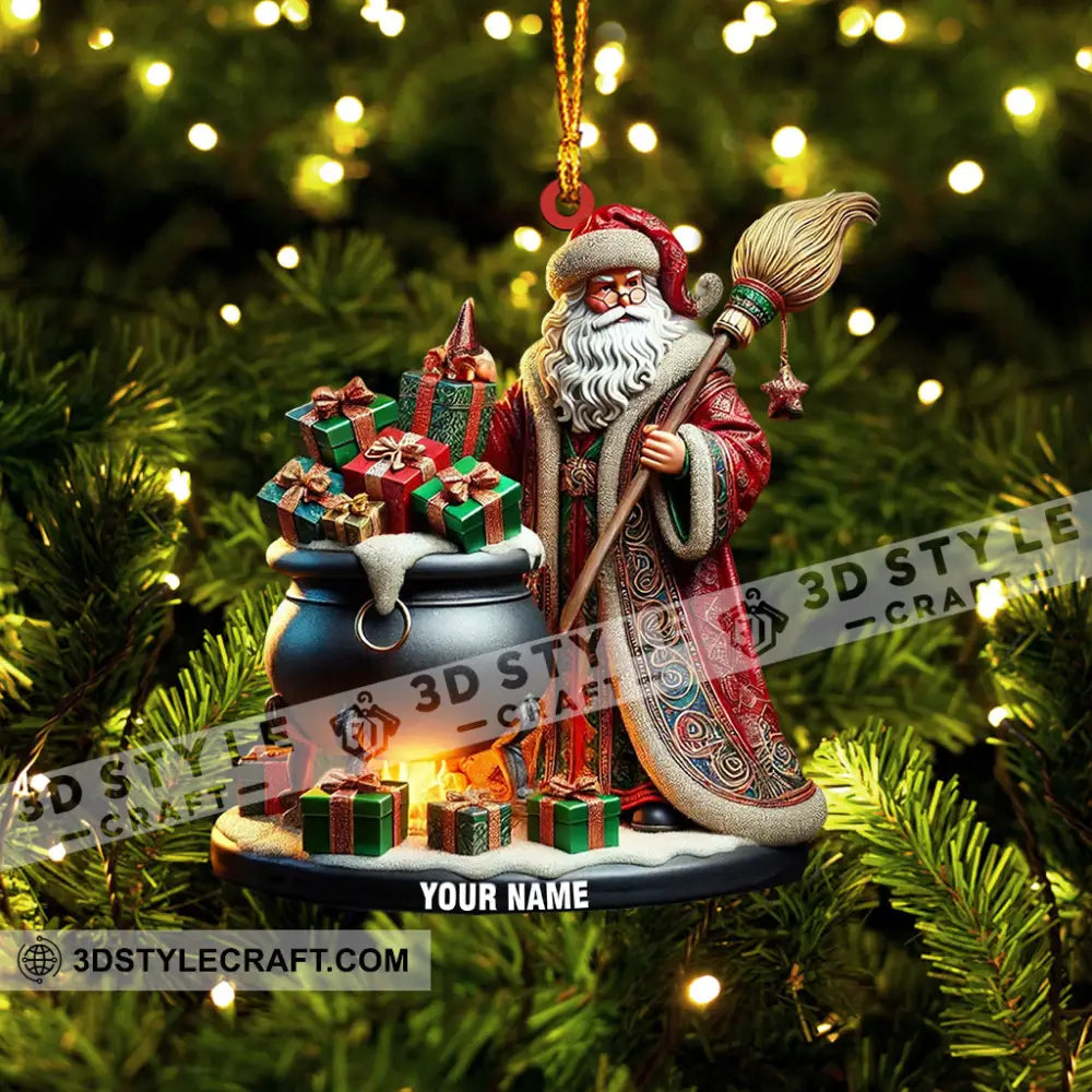 Santa Witch Home Decor Christmas Ornament Personalized