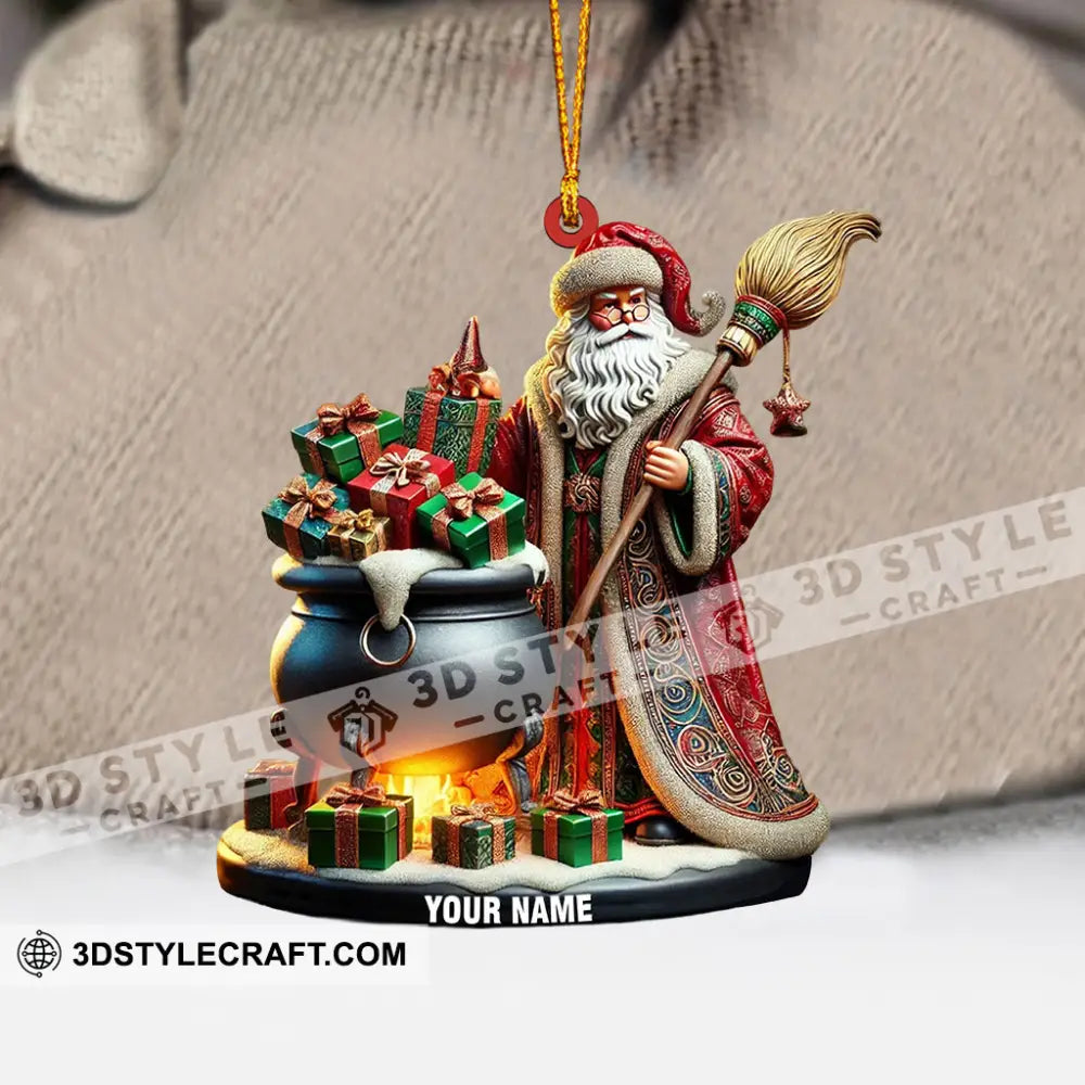 Santa Witch Home Decor Christmas Ornament Personalized