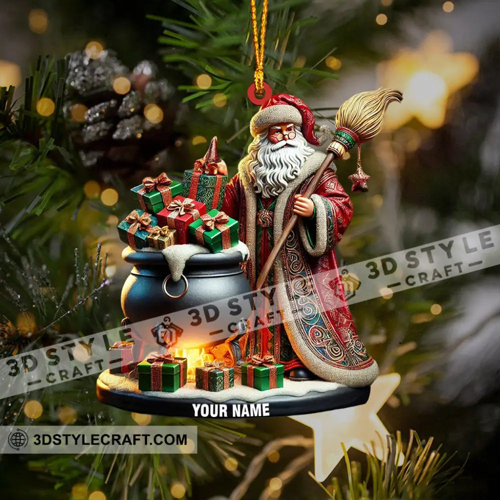 Santa Witch Home Decor Christmas Ornament Personalized
