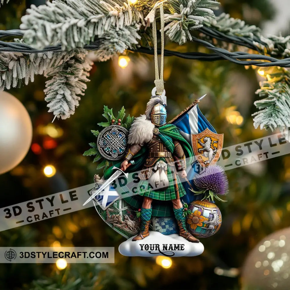 Scotland Lover Home Decor Christmas Ornament Personalized