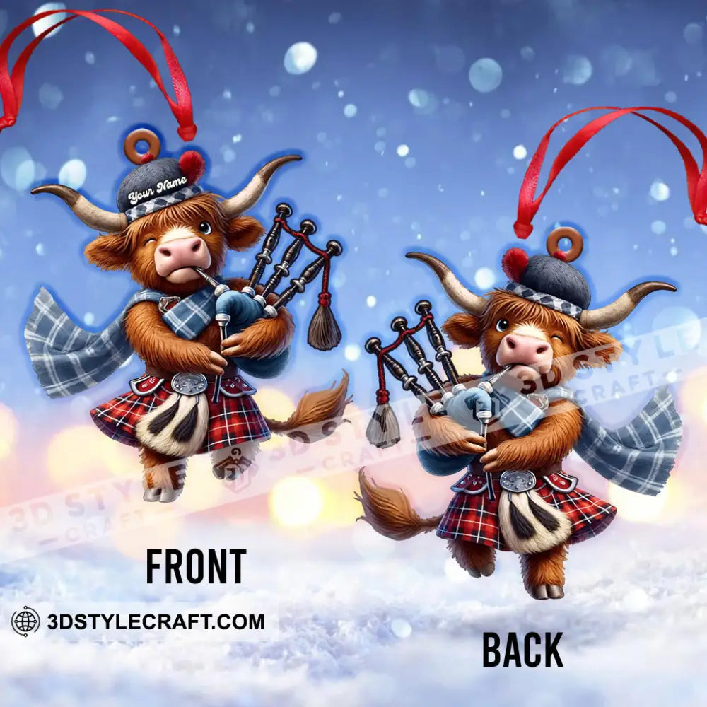 Scottish Cows Christmas Home Decor Christmas Ornament Personalized Ornament Ornament
