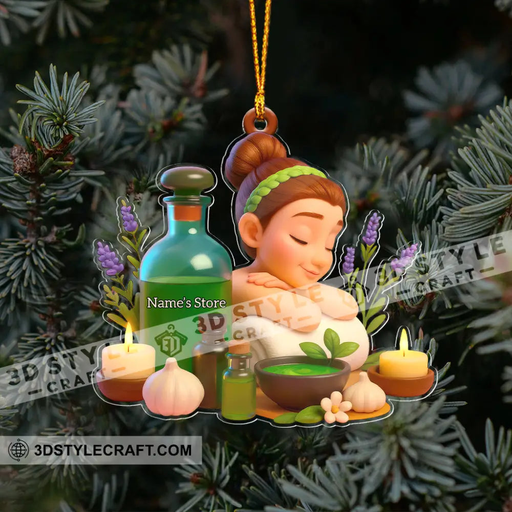 Spa Day Herbal Beauty Relaxation Home Decor Christmas Ornament Personalized Ornament Ornament