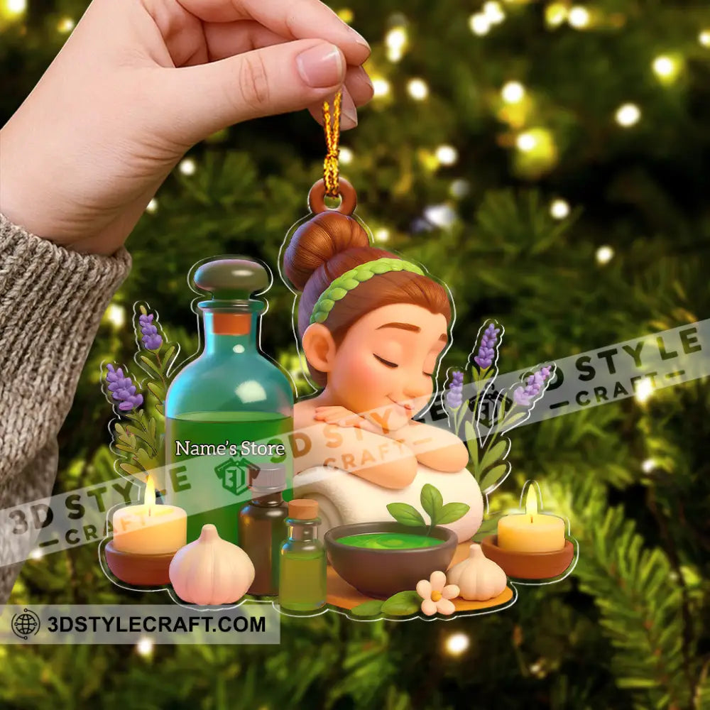 Spa Day Herbal Beauty Relaxation Home Decor Christmas Ornament Personalized Ornament Ornament