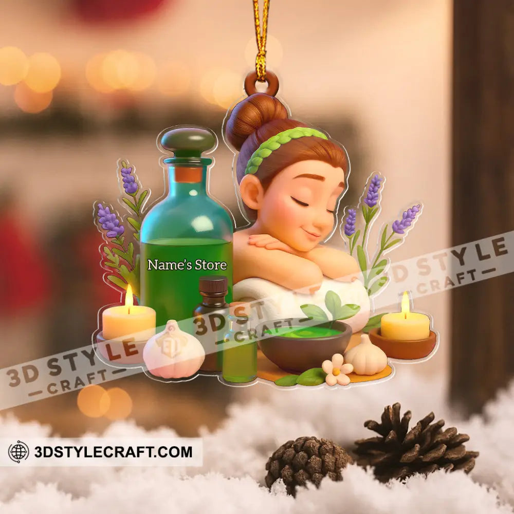 Spa Day Herbal Beauty Relaxation Home Decor Christmas Ornament Personalized Ornament Ornament