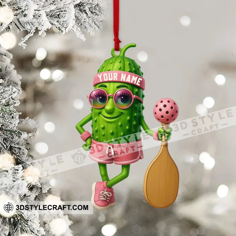Sporty Cucumber Christmas Home Decor Christmas Ornament Personalized Ornament Ornament