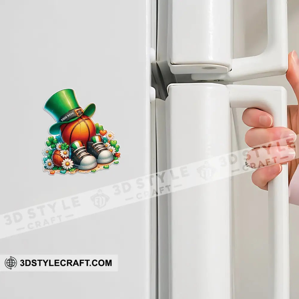 St Patrick’s Day Basketball Fridge Magnet - Personalized