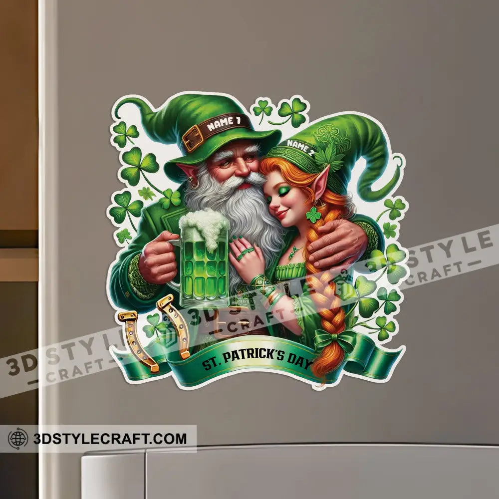 St Patrick’s Day Couple Fridge Magnet - Personalized 3.54’’ / 1 Piece