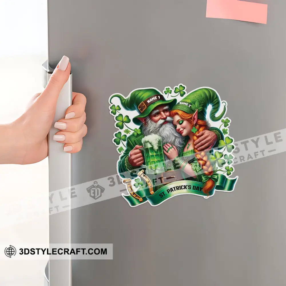 St Patrick’s Day Couple Fridge Magnet - Personalized