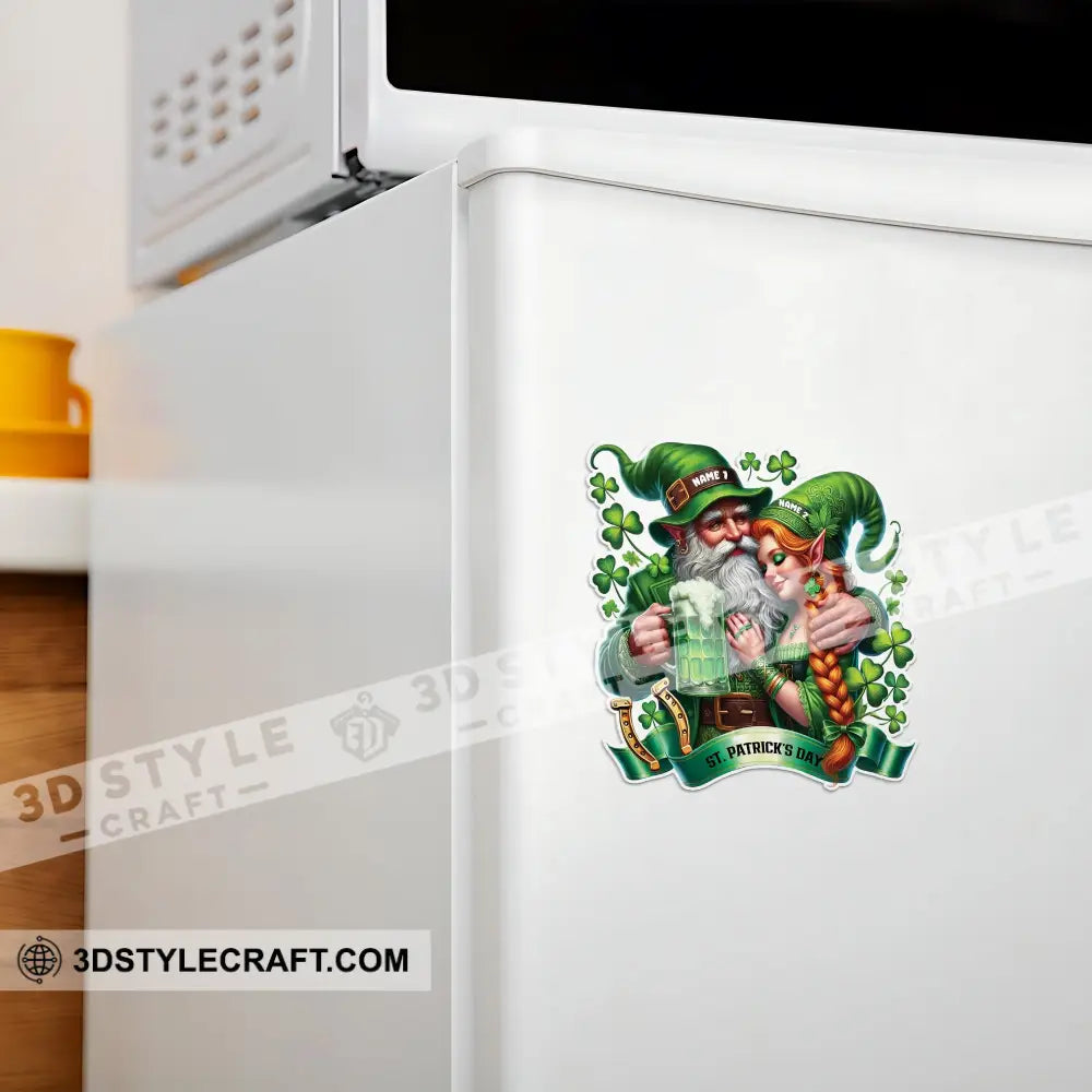 St Patrick’s Day Couple Fridge Magnet - Personalized