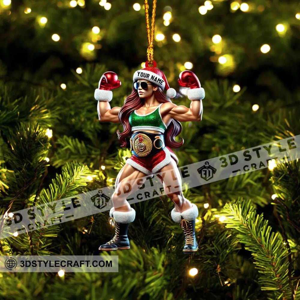 Strong Woman Home Decor Christmas Ornament Personalized