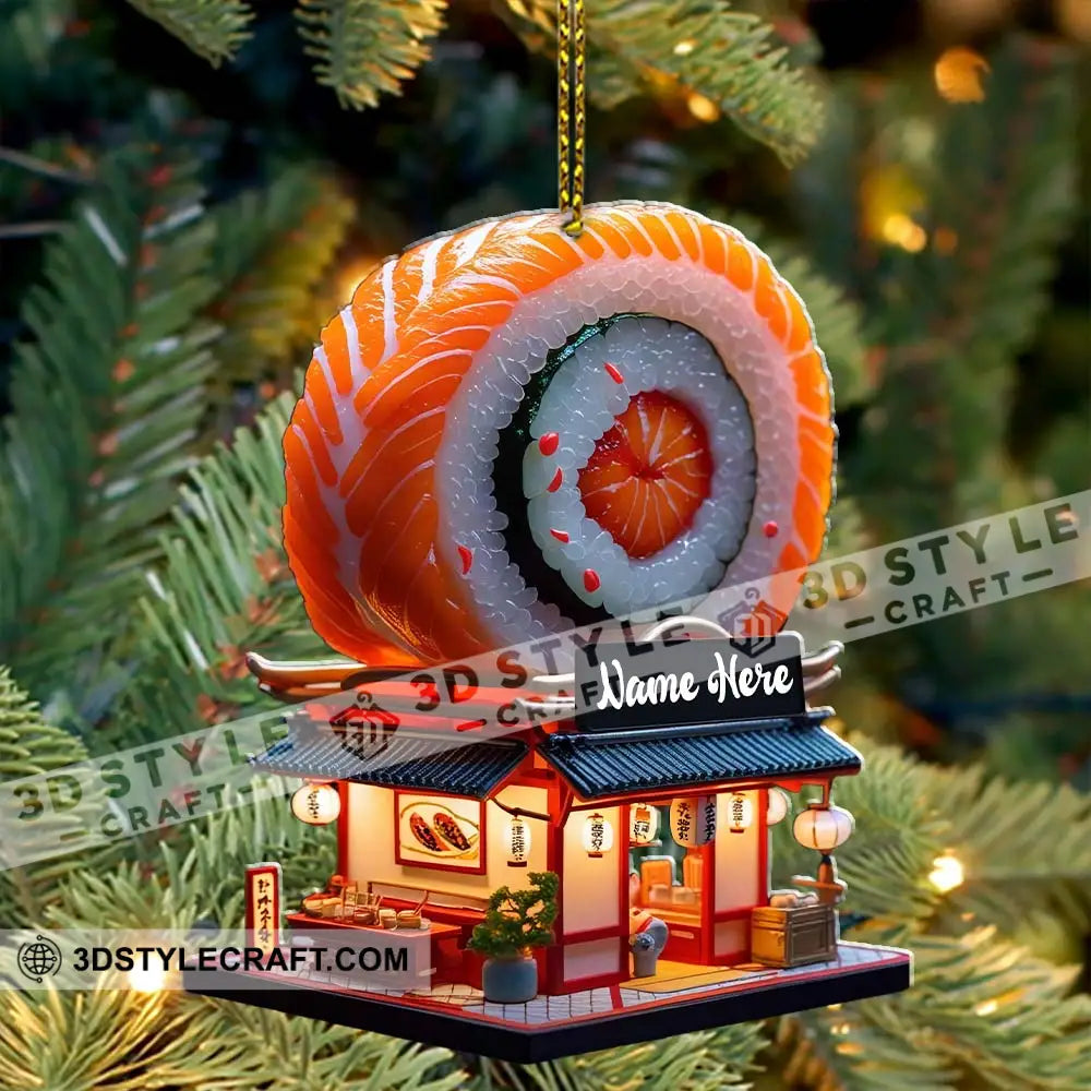 Sushi Restaurant Home Decor Christmas Ornament Personalized Ornament Ornament