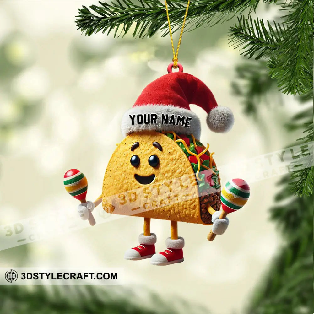 Taco Christmas Home Decor Ornament Personalized