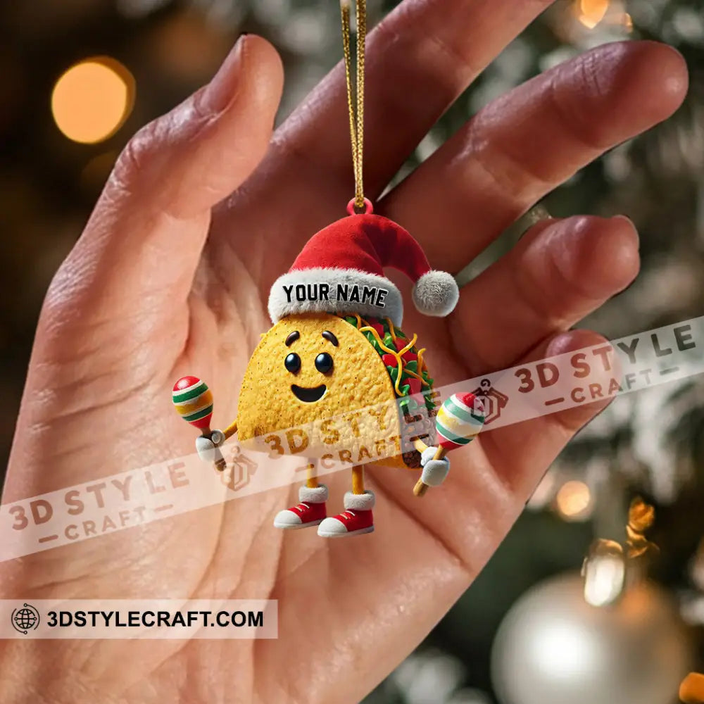 Taco Christmas Home Decor Ornament Personalized