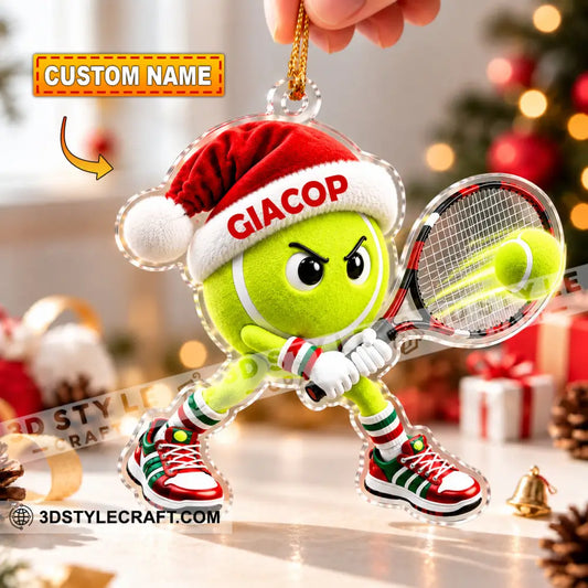 Tennis Home Decor Christmas Ornament Personalized Ornament - 3.54’’ / 1 Ornament - Ornament