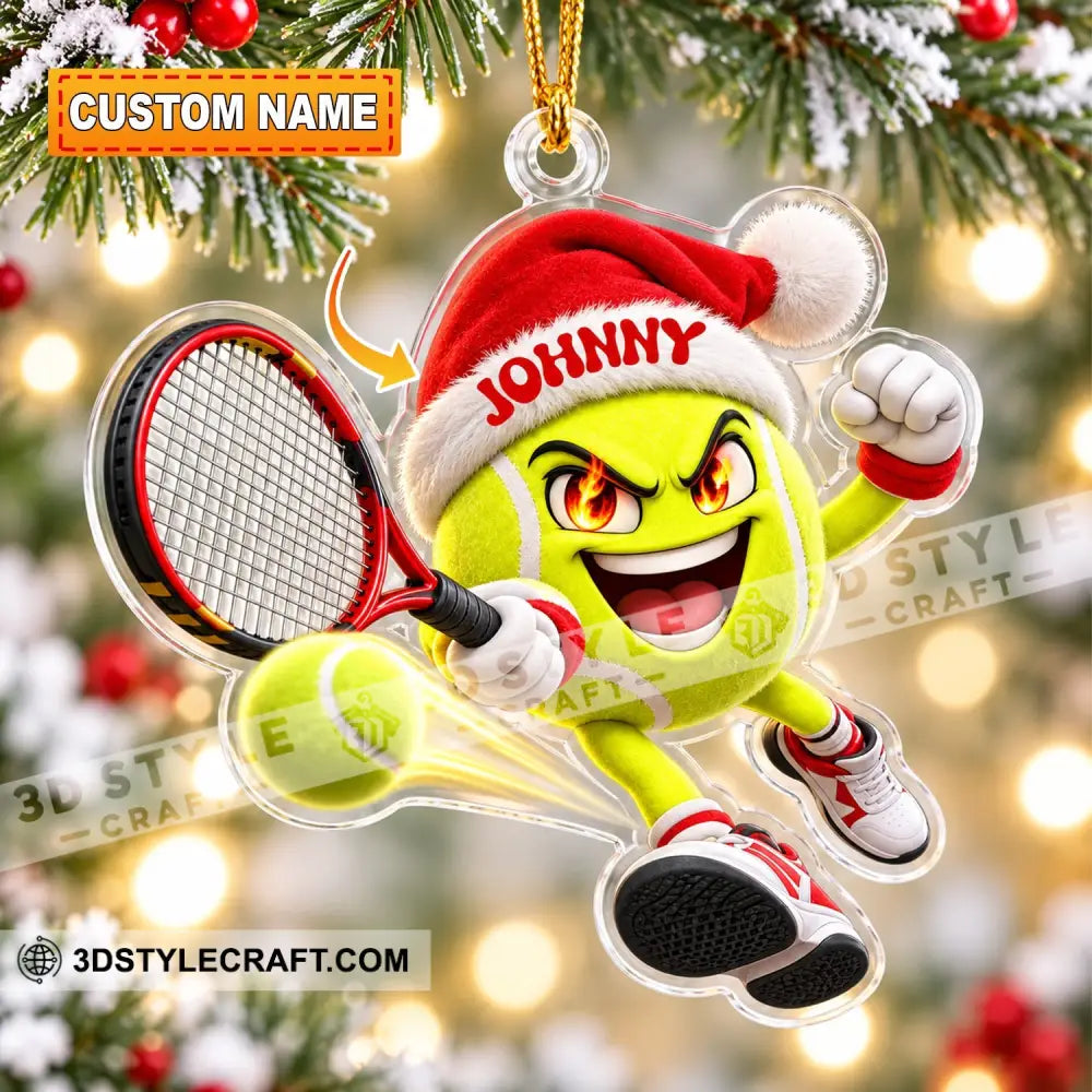 Tennis Home Decor Christmas Ornament Personalized Ornament - 3.54’’ / 1 Ornament - Ornament