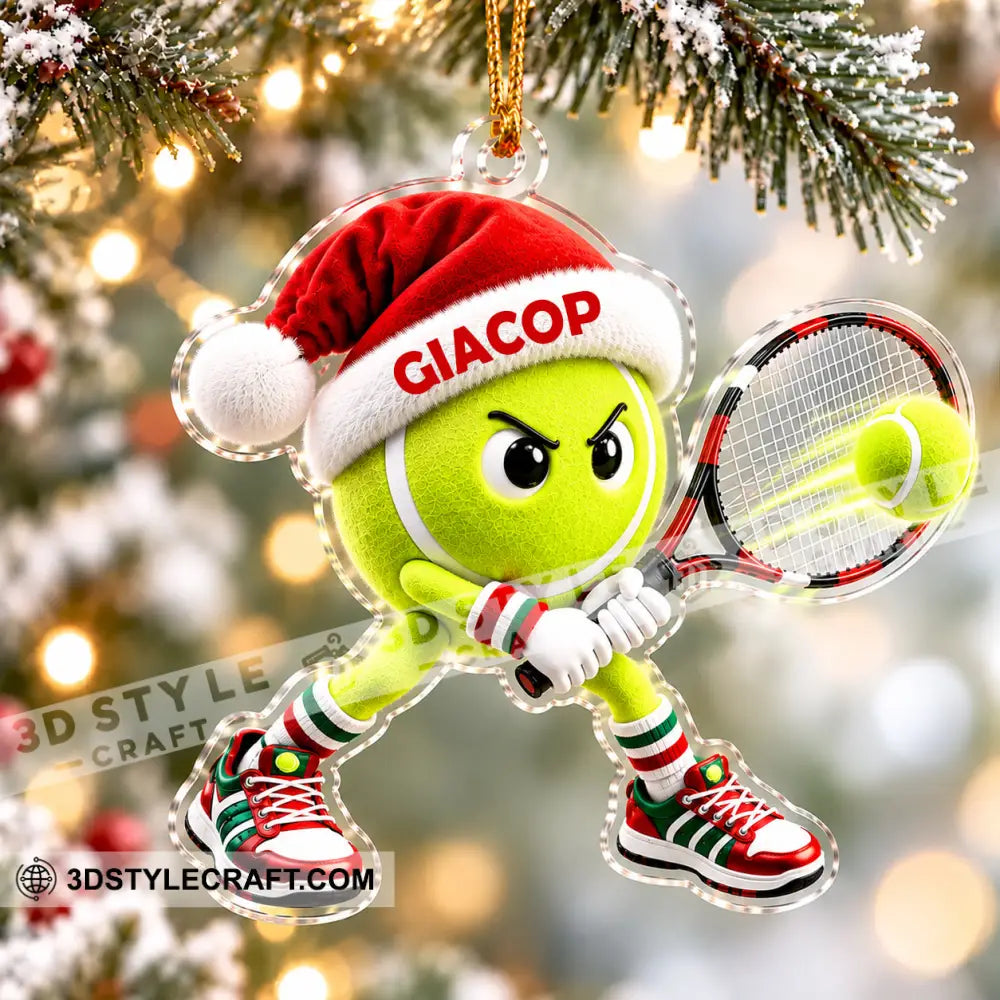 Tennis Home Decor Christmas Ornament Personalized Ornament - Ornament