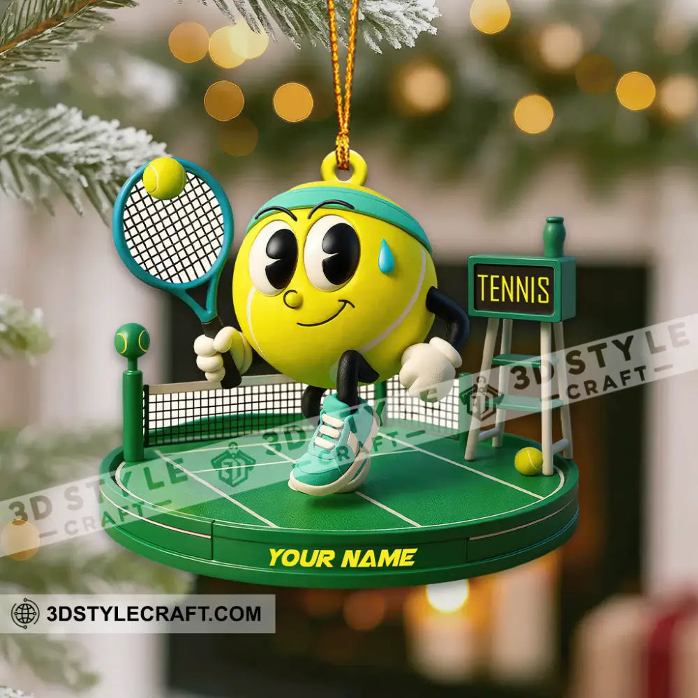 Tennis Home Decor Christmas Ornament Personalized Ornament Ornament