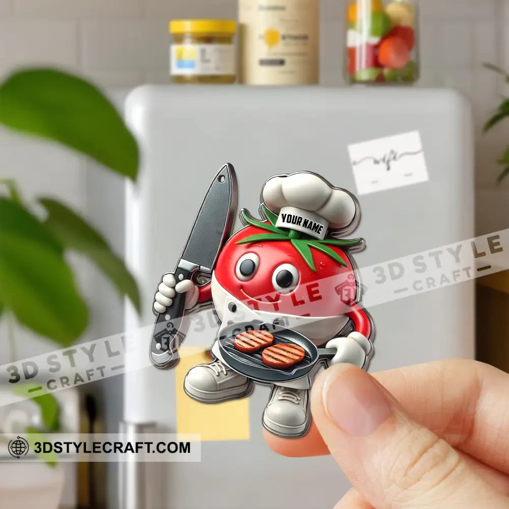 Tomato Chef Fridge Magnet - Personalized