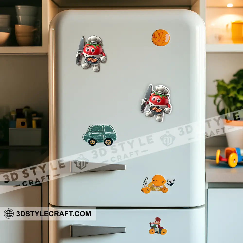 Tomato Chef Fridge Magnet - Personalized