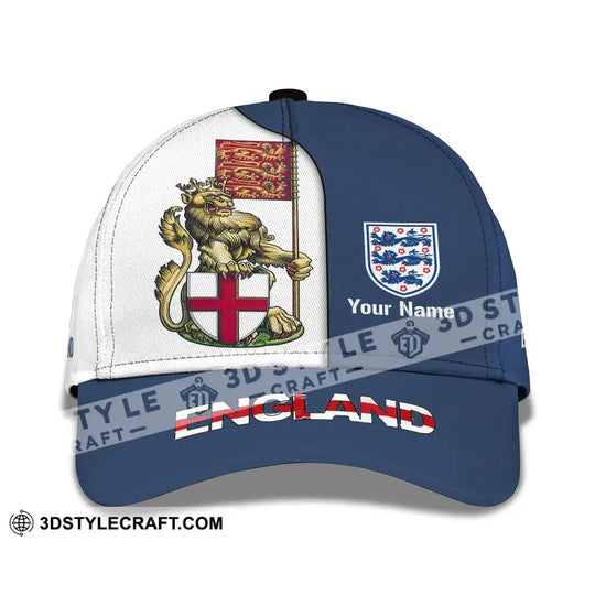 Unisex Cap,  Custom England Football Name Cap, England Three Lion style option 2