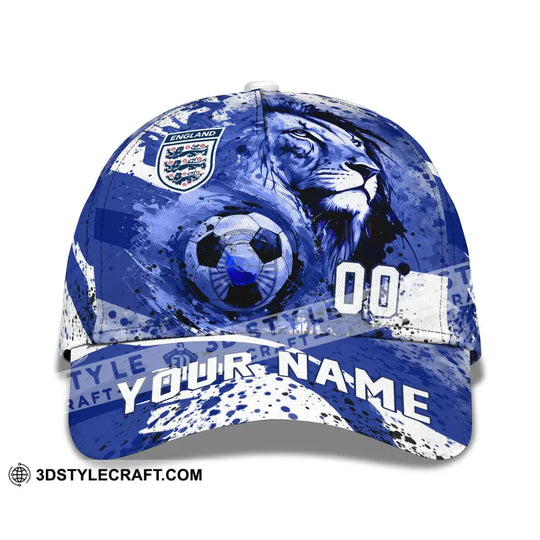 Unisex Cap, Custom Name And Number Cap - England National Team Lion Ball style option 2