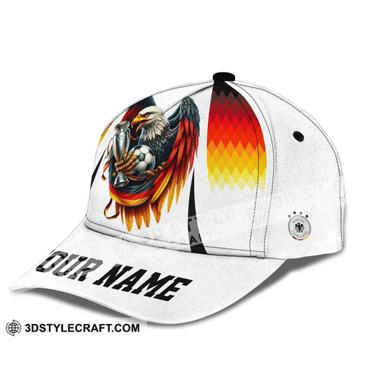 Unisex Cap, Custom Name And Number Euro 2024 Cap National Team, Germany Eagle Hugs The Ball style option 3