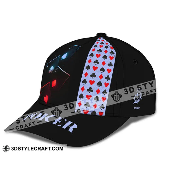 Unisex Cap, Custom Name Poker Classic Cap, Poker Hat, Casino Poker style option 2