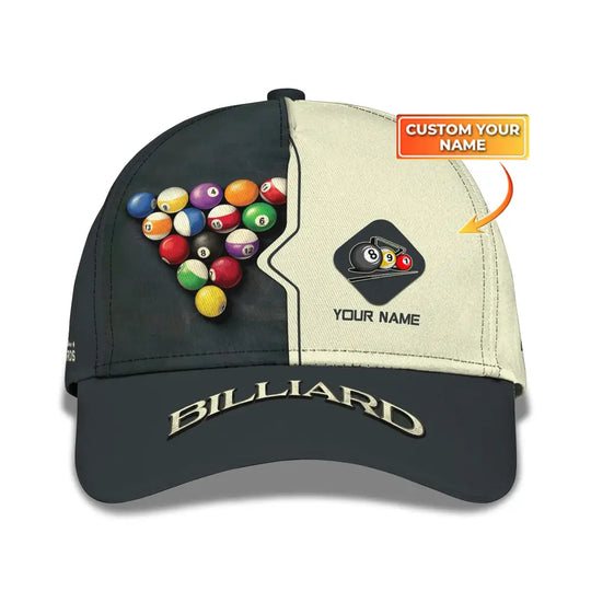 Unisex Cap, Personalized Billiards Classic Cap, Billiards Hat, Gift for Billiards Lovers style option 1