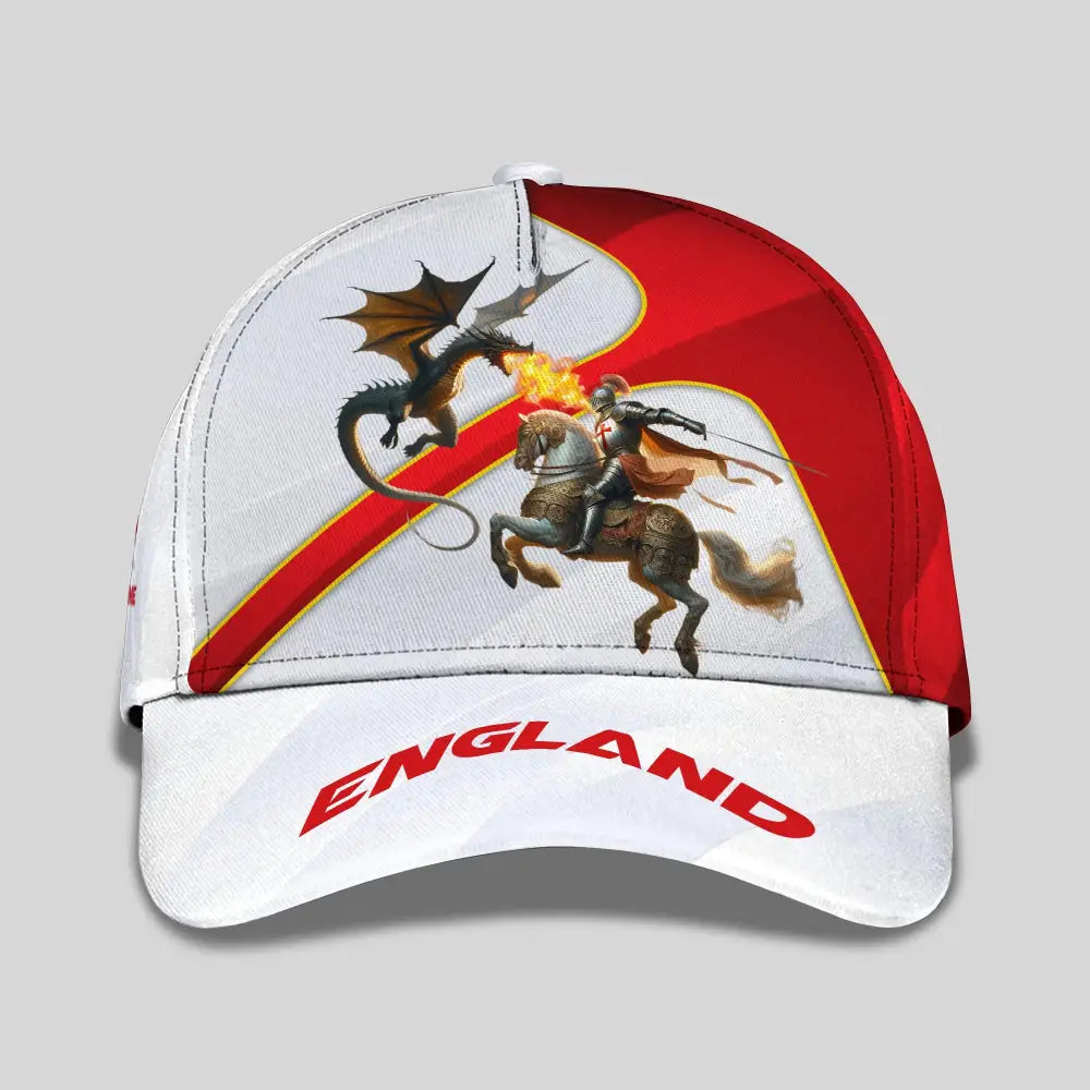 Unisex Classic Cap England English Hat Knight Apparel T-Shirt