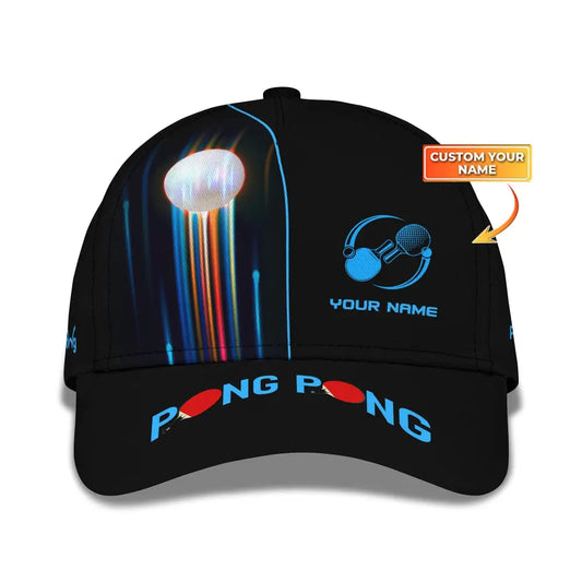 Unisex Classic Cap Ping Pong Table Tennis Club Clothing T-Shirt