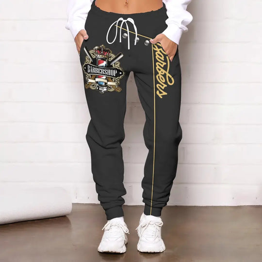 Unisex Clothing, Barber Jogger, Barber Sportwear, Jogger Pant For Men and Women style option 1