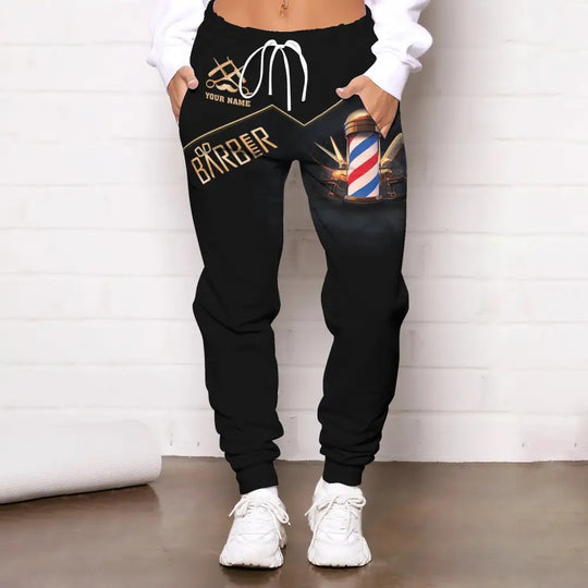 Unisex Clothing, Barber Jogger, Barber Sportwear, Jogger Pant For Men and Women Barber style option 2