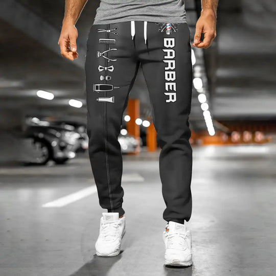 Unisex Clothing, Barber Jogger, Barber Sportwear, Jogger Pant For Men and Women style option 3